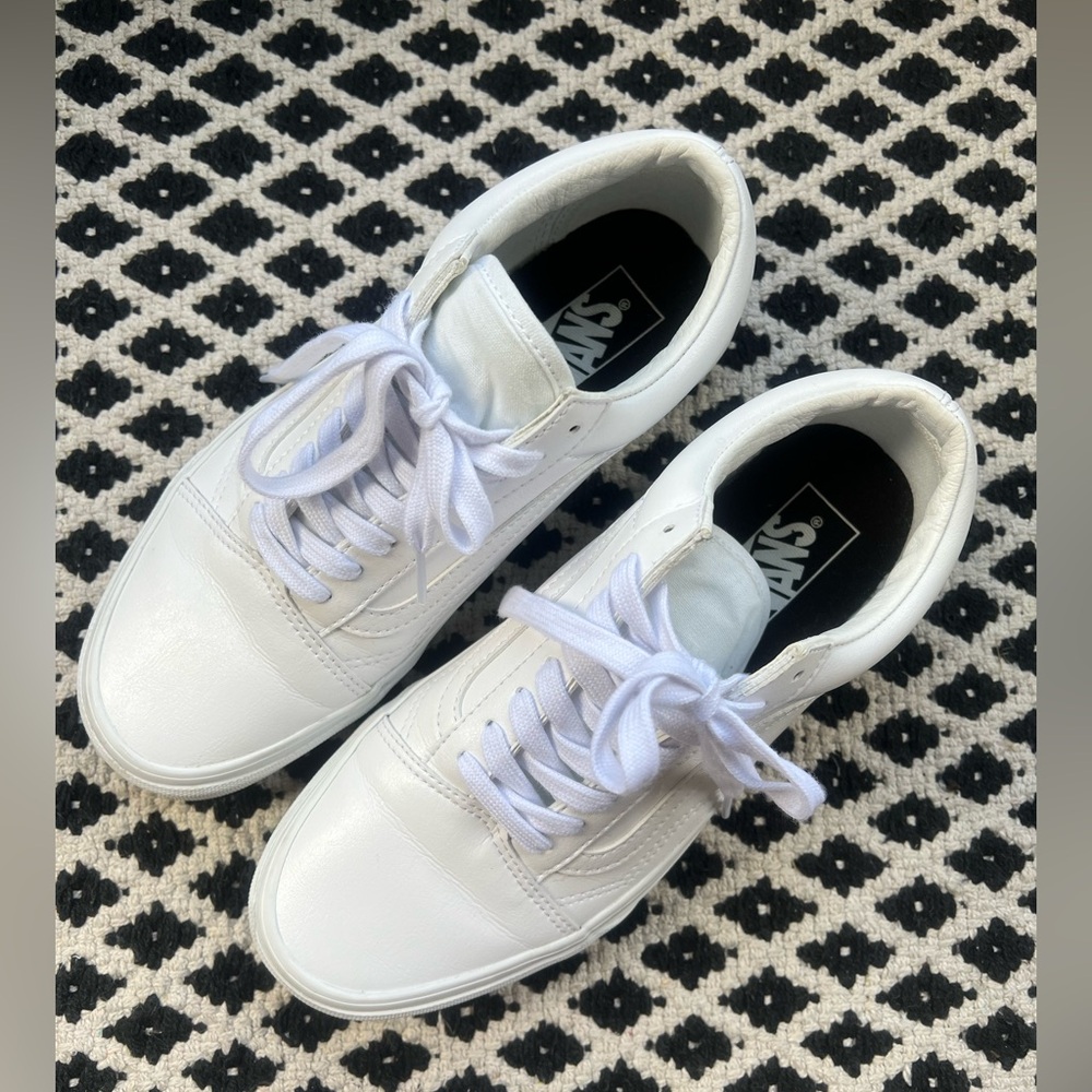 Vans Old Skool Shoe True White Size 8.5 women - Picture 10 of 12